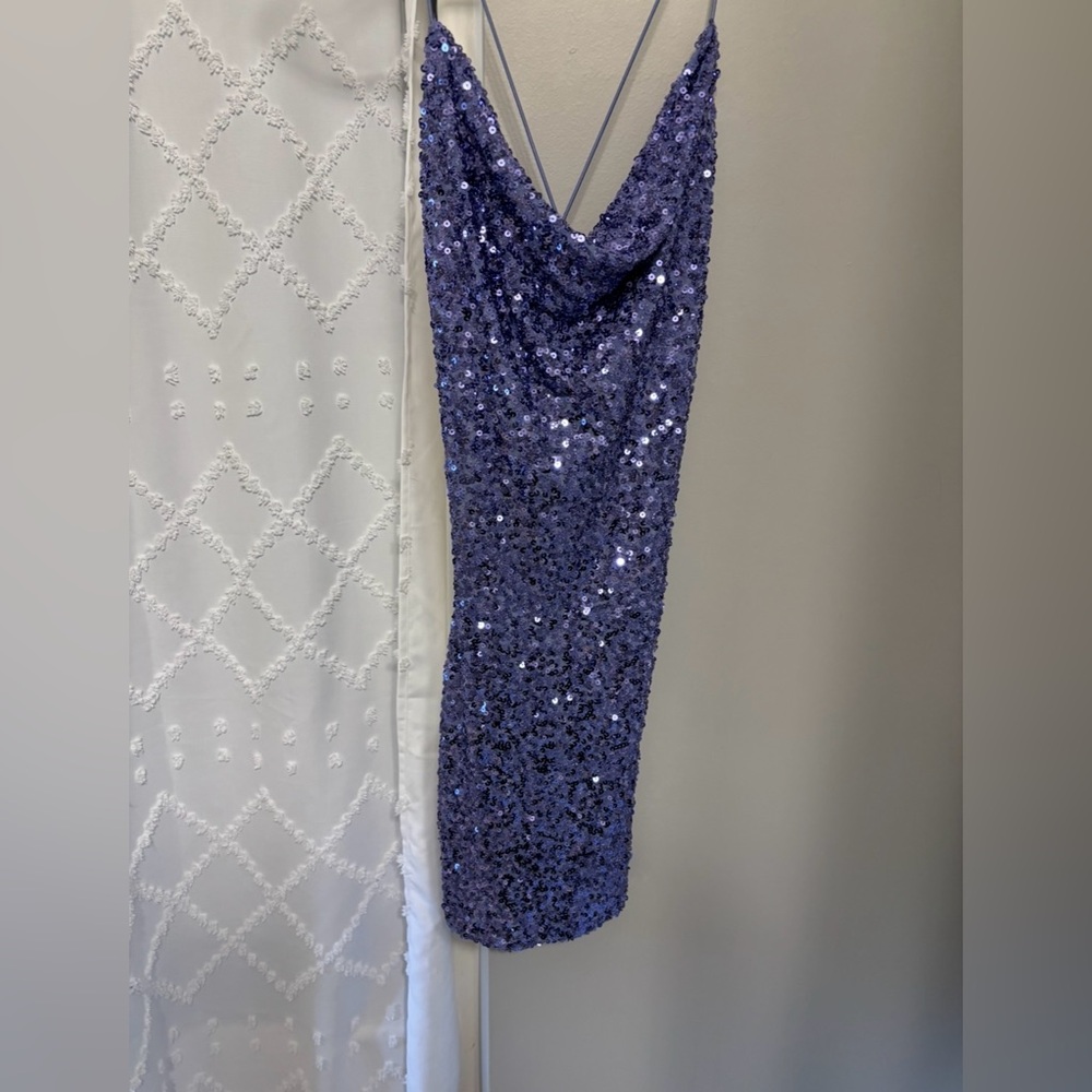 Windsor Purple Sequin Mini Dress